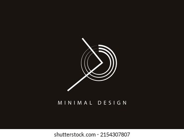 Alphabet letter LO logo design line art
