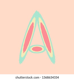 A Alphabet letter logo. Abstract colorful logotype vector design template. EPS10