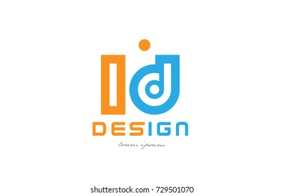 alphabet letter logo combination ld l d in orange and blue suitable for a business or company