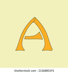 
alphabet letter a logo design