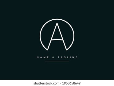 Alphabet letter Logo icon AO or OA