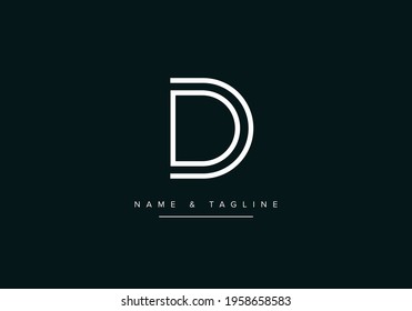 Alphabet letter Logo icon D or DD