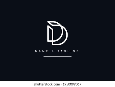 Alphabet letter logo icon DD