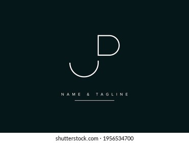 Alphabet letter Logo icon JP or PJ