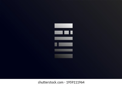 alphabet letter I logo icon in with line. Creative design for business and company with in black and grey gradient color