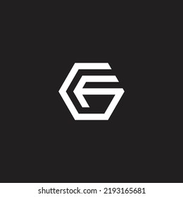 Icono de monograma de letra alfabética GF G F.