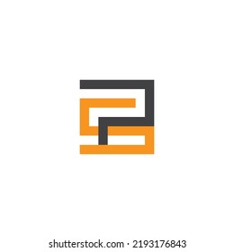 Alphabet letter logo initials monogram icon SP PS S P.
