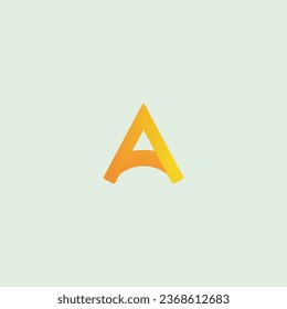 Alphabet A letter logo vector template,Company brand business gradient color letter A arrow shape  logo
