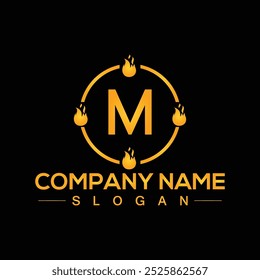 Alphabet letter M creative logo design