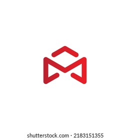 Alphabet letter M logo icon design template. Colorful e-mail envelope sign