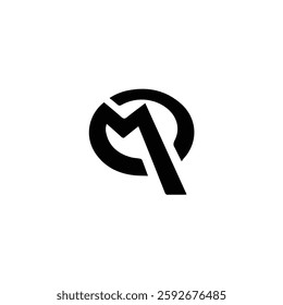 Alphabet letter MO icon logo 
