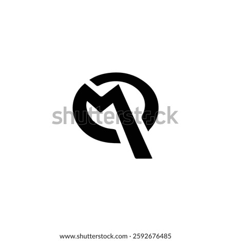 Alphabet letter MO icon logo 
