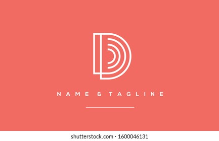 Alphabet letter monogram icon logo D,  , Symbol D, Monogram D