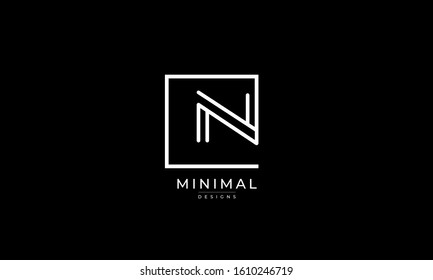 Alphabet letter monogram icon logo N