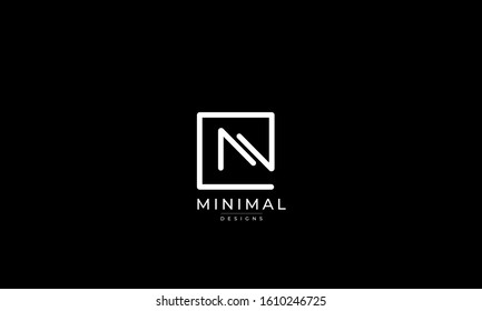 Alphabet letter monogram icon logo N