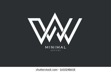 Alphabet letter monogram icon logo W