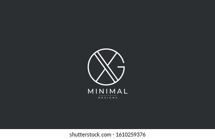 Alphabet letter monogram icon logo GX or XG