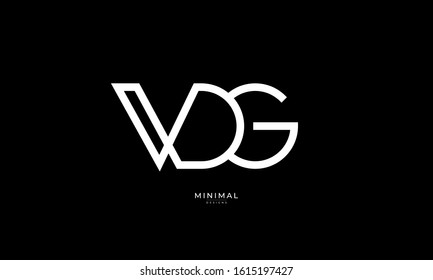 Alphabet letter monogram icon logo VDG