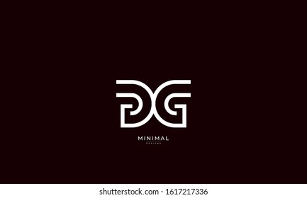 Alphabet letter monogram icon logo DG 