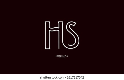 Alphabet letter monogram icon logo  HS