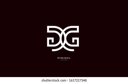 Alphabet letter monogram icon logo  DG