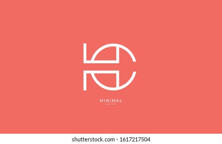 Alphabet letter monogram icon logo HC