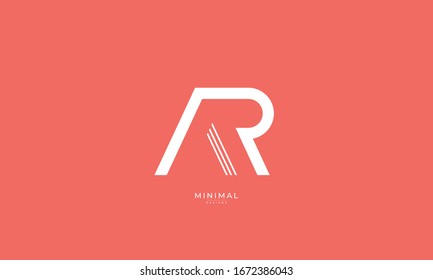 Alphabet letter monogram icon logo AR or RA