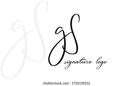 Alphabet letter monogram icon logo GS or SG

