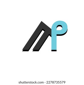 Alphabet letter monogram icon logo MP.Letter MP logo icon design template elements.MP or PM letter logo. Unique attractive creative modern initial MP M P initial based letter icon logo