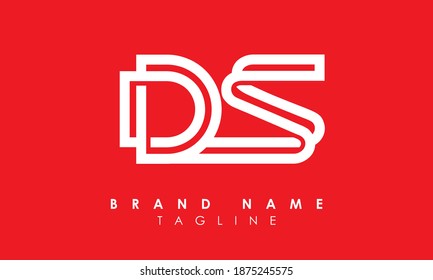 Alphabet letter Monogram Initials DS,, D and S logo