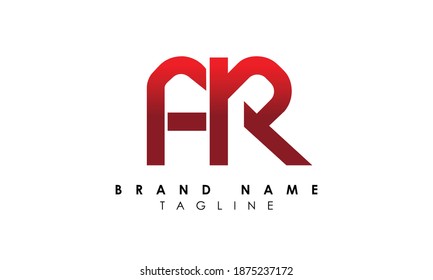 Alphabet letter Monogram Initials FR, F and R logo