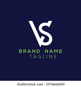 Alphabet letter Monogram Initials logo VS, V and S, Alphabet Letters VS minimalist logo design in a simple yet elegant font, Unique modern creative minimal circular shaped fashion brands