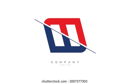 Letra alfabética Monograma Logo de Iniciales MW, WM, M y W