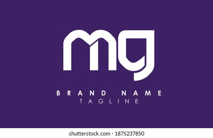 Alphabet letter Monogram Initials MG, M and G logo