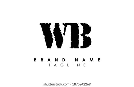 Alphabet letter Monogram Initials WB, W and B logo