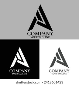 letra alfabética logotipo de un monograma
