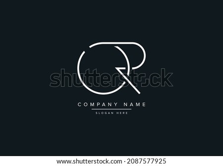 Alphabet letter OR monogram logo, OR RO icon line art Foto stock © 
