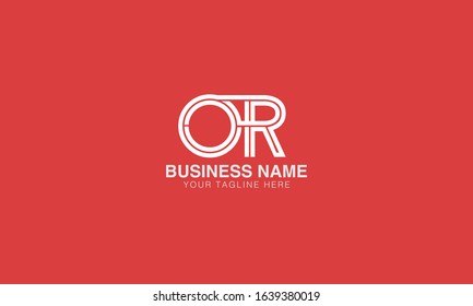 Alphabet letter OR or monogram logo vector design