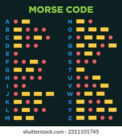 alphabet letter morse code design