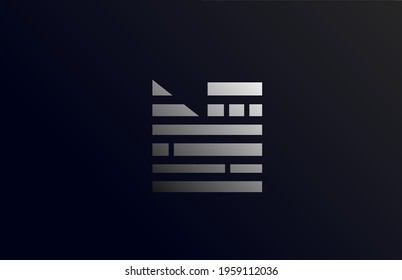 alphabet letter N logo icon in with line. Creative design for business and company with in black and grey gradient color
