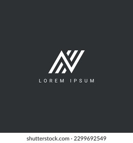 Alphabet letter NH HN icon logo vector symbol.