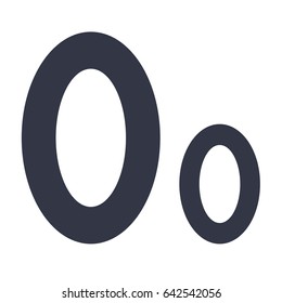 Alphabet letter O