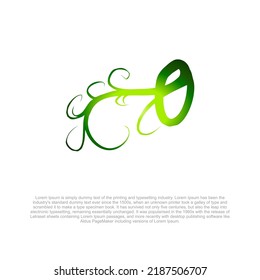 Alphabet letter O logo concept like eco tree branches. Green letter logo. Vector friendly concept. 