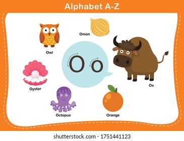 Alphabet Letter O vector illustration