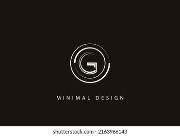 Alphabet letter OG logo design line art