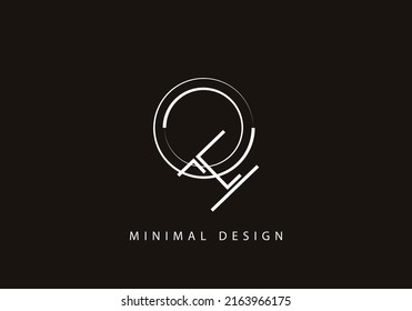 Alphabet letter OH logo design line art