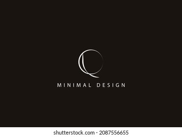 Alphabet letter OL logo design icon art line