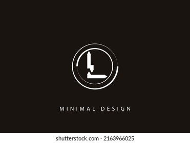 Alphabet letter OL logo design line art