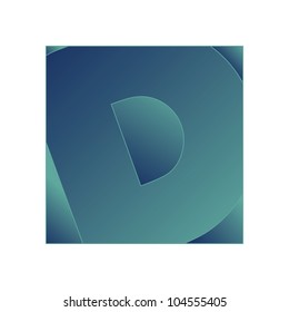 Alphabet letter on a gradient background