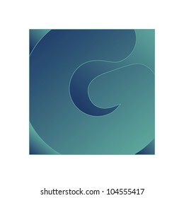 Alphabet letter on a gradient background